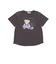 【お揃い】クマモチーフ無地ボーダーTシャツ(80~130cm)