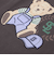 【お揃い】クマモチーフ無地ボーダーTシャツ(80~130cm)
