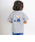 【お揃い】クマモチーフ無地ボーダーTシャツ(80~130cm)
