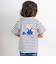 【お揃い】クマモチーフ無地ボーダーTシャツ(80~130cm)