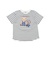 【お揃い】クマモチーフ無地ボーダーTシャツ(80~130cm)