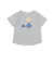 【お揃い】クマモチーフ無地ボーダーTシャツ(80~130cm)