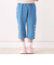 フリル肩ひもビスチェ+サイドプリントデニムパンツ2点セット(80~130cm)