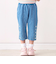 フリル肩ひもビスチェ+サイドプリントデニムパンツ2点セット(80~130cm)