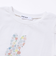 アニマルウサギフロント刺しゅうホットフィックスモチーフ肩レース半袖Tシャツ(80~130cm)