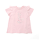 アニマルウサギフロント刺しゅうホットフィックスモチーフ肩レース半袖Tシャツ(80~130cm)