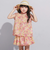 【DEVEAUX】水彩風花柄シャーリングブラウス(90~140cm)
