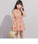 【DEVEAUX】水彩風花柄シャーリングブラウス(90~140cm)