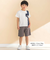 天竺縦配色切り替え半袖Tシャツ(80~130cm)