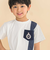 天竺縦配色切り替え半袖Tシャツ(80~130cm)