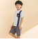 天竺縦配色切り替え半袖Tシャツ(80~130cm)