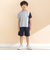 天竺縦配色切り替え半袖Tシャツ(80~130cm)