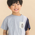 天竺縦配色切り替え半袖Tシャツ(80~130cm)