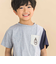 天竺縦配色切り替え半袖Tシャツ(80~130cm)