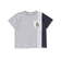 天竺縦配色切り替え半袖Tシャツ(80~130cm)