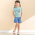 天竺袖フリルリボンプリント半袖Tシャツ(80~130cm)