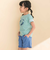 天竺袖フリルリボンプリント半袖Tシャツ(80~130cm)