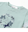 天竺袖フリルリボンプリント半袖Tシャツ(80~130cm)