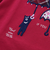 【お揃い】天竺花柄チェックパッチパフスリーブ半袖Tシャツ(80~130cm)