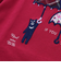 【お揃い】天竺花柄チェックパッチパフスリーブ半袖Tシャツ(80~130cm)