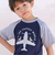 飛行機クルマ恐竜刺しゅうプリントラグランTシャツ(80~130cm)
