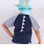 飛行機クルマ恐竜刺しゅうプリントラグランTシャツ(80~130cm)