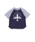 飛行機クルマ恐竜刺しゅうプリントラグランTシャツ(80~130cm)