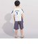 異素材切り替えバックナンバリングラグラン半袖Tシャツ(90~160cm)