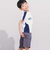 異素材切り替えバックナンバリングラグラン半袖Tシャツ(90~160cm)