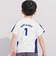 異素材切り替えバックナンバリングラグラン半袖Tシャツ(90~160cm)