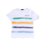 水彩風カラーボーダースラブ天竺半袖Tシャツ(80~150cm)
