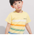 水彩風カラーボーダースラブ天竺半袖Tシャツ(80~150cm)