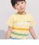 水彩風カラーボーダースラブ天竺半袖Tシャツ(80~150cm)