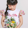 【お揃い】フルールドゥジョワプリントパッチロゴ切り替えTシャツ(90~150cm)