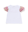 【お揃い】フルールドゥジョワプリントパッチロゴ切り替えTシャツ(90~150cm)