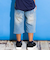 6分丈合皮タグストレッチデニムパンツ(100~160cm)