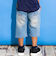 6分丈合皮タグストレッチデニムパンツ(100~160cm)