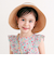【UVカット】【お揃い】大きいリボン付きペーパーブレードハット(52～56cm)