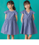 【店舗限定】【前後着用可能】ダンガリーフリル襟カシュクールワンピース(95~150cm)<br>