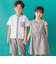 【店舗限定】【前後着用可能】ダンガリーフリル襟カシュクールワンピース(95~150cm)<br>