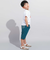 【WEB限定】ツイルストレッチポケットロゴプリントハーフパンツ(100~140cm)