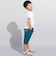 【WEB限定】ツイルストレッチポケットロゴプリントハーフパンツ(100~140cm)