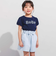 【WEB限定】発泡プリントお花ロゴ天竺半袖Tシャツ(100~140cm)