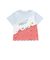 切り替えはたらくくるまボーダープリント半袖Tシャツ(80~130cm)