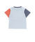 恐竜ピラミッドプリントサガラ刺しゅう袖配色Tシャツ(80~130cm)