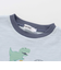 恐竜ピラミッドプリントサガラ刺しゅう袖配色Tシャツ(80~130cm)