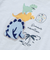 恐竜ピラミッドプリントサガラ刺しゅう袖配色Tシャツ(80~130cm)
