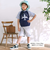 【お揃い】マルチストライプダンガリーリバーシブルハーフパンツ(80~130cm)