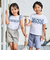 【お揃い】復刻アーカイブタイル柄スクエアフリル天竺Tシャツ(90~150cm)