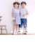 【お揃い】肩リボンボーダー柄ワンピース(80~130cm)
